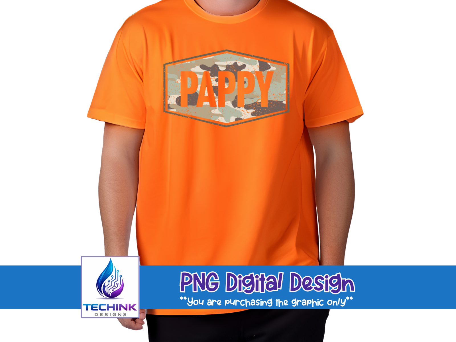 Camo Pappy (DTF PNG Graphic)