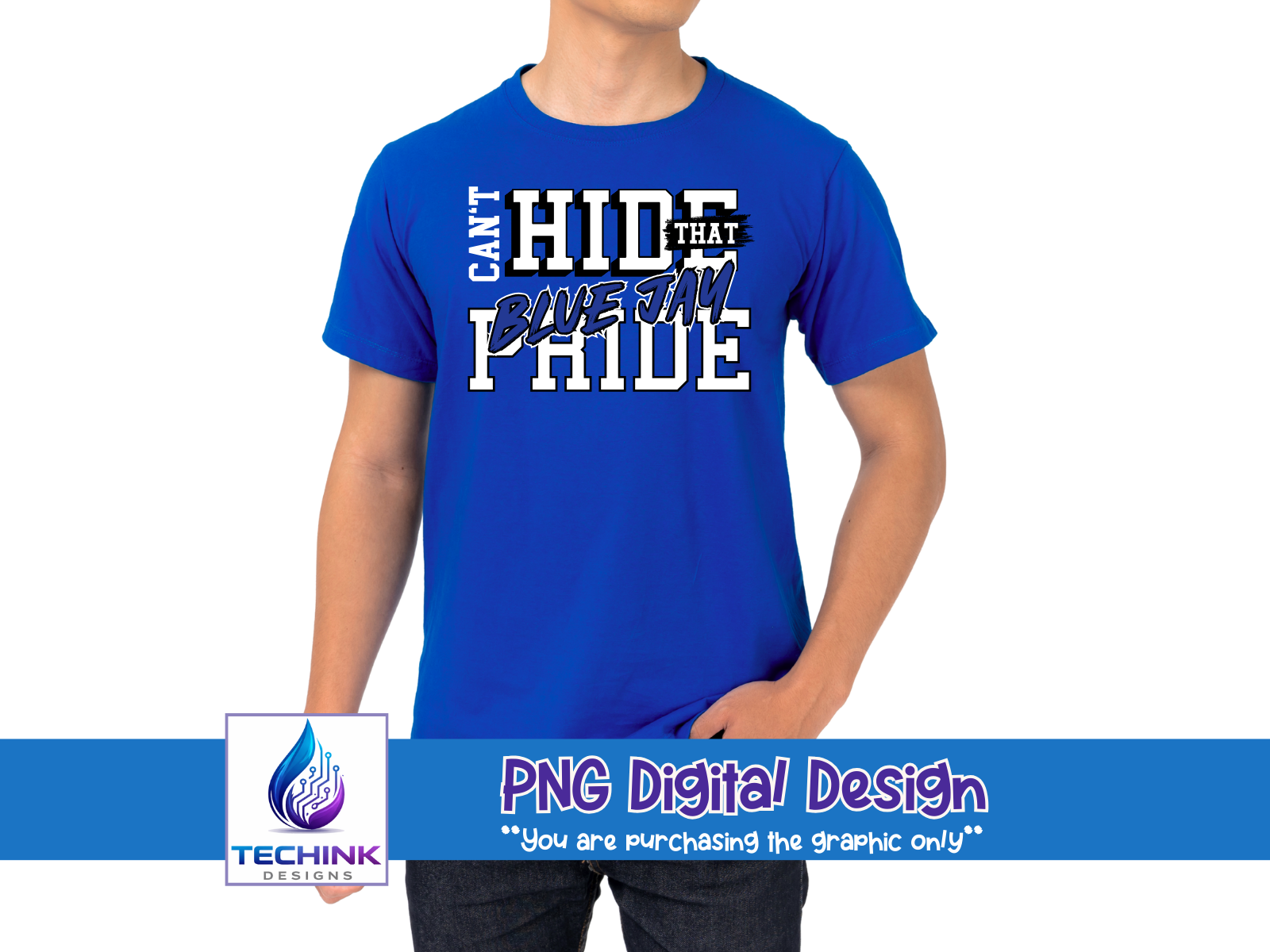 Can't Hide That Blue Jay Pride (DTF PNG Graphic)