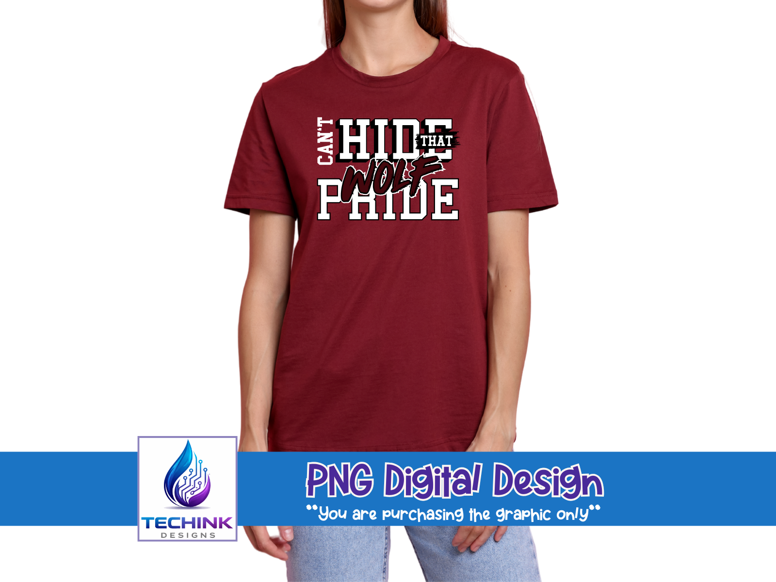 Can't Hide That Wolf Pride (DTF PNG Graphic)