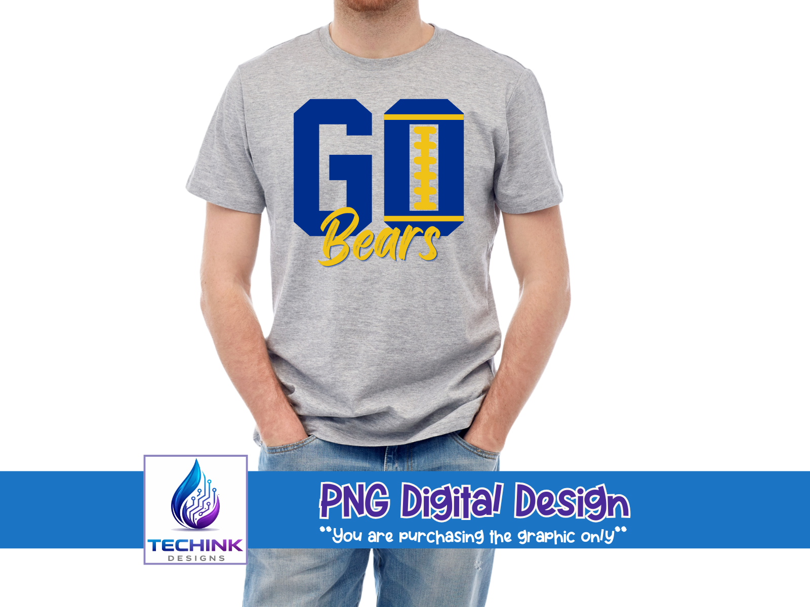 Go Bears Football (DTF PNG Graphic)