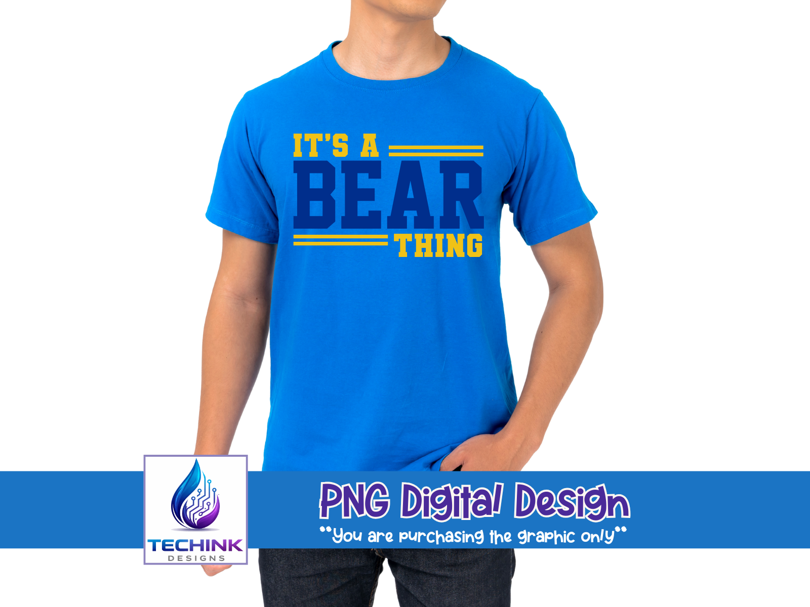 It's A Bear Thing Stripes (DTF PNG Graphic)