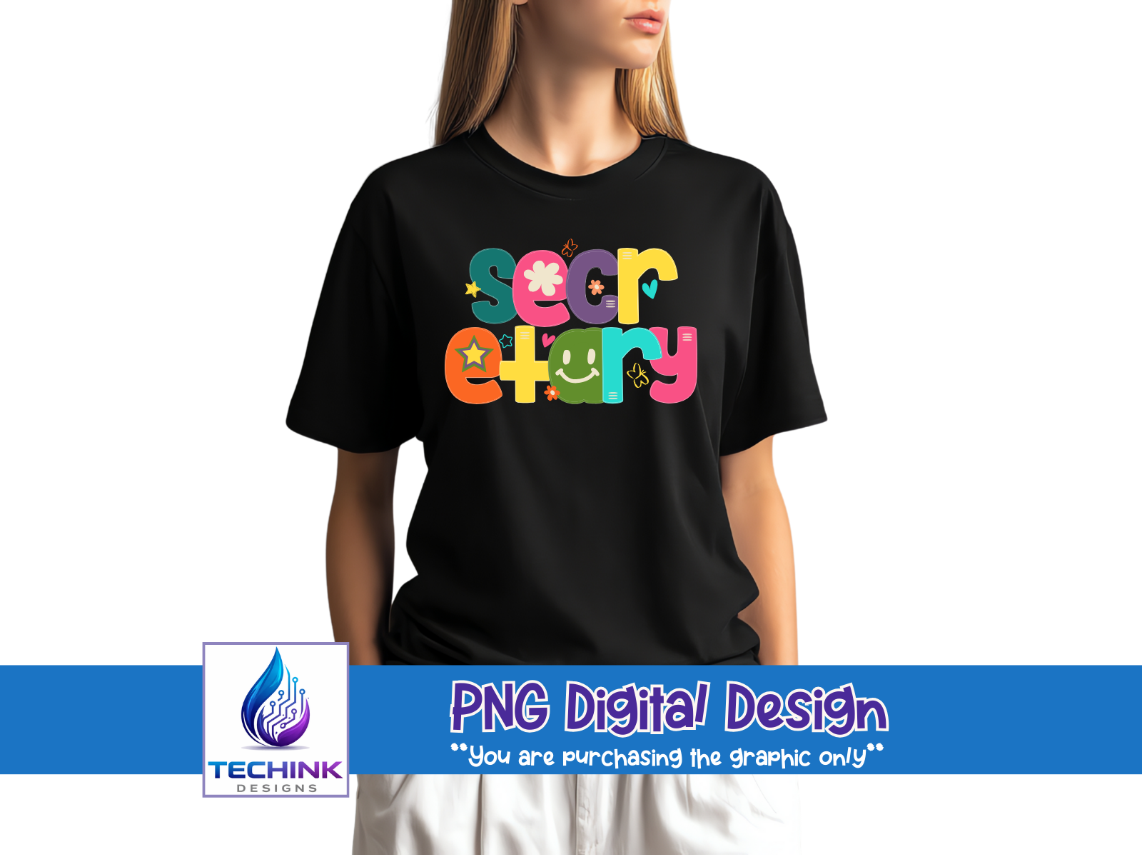 Colorful Secretary (DTF PNG Graphic)