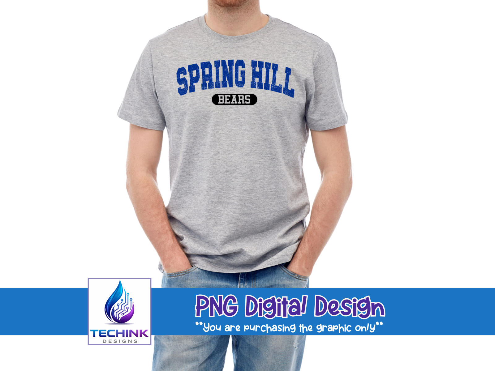 Spring Hill Distressed (DTF PNG Graphic)
