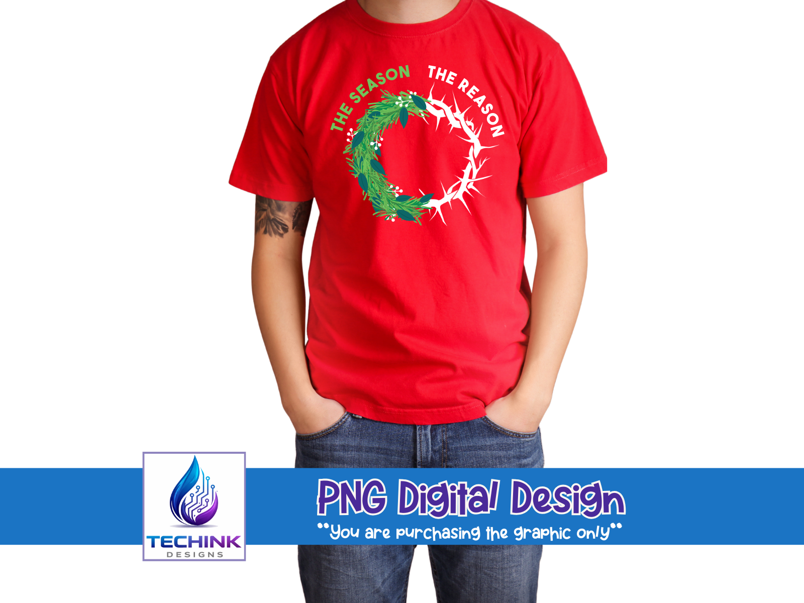 The Season The Reason Wreath (DTF PNG Graphic)