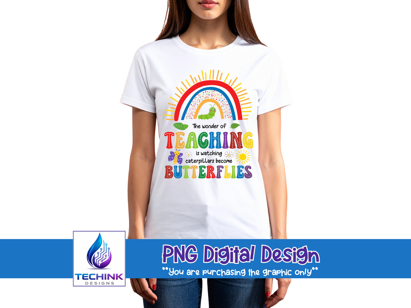 The Wonders of Teaching Butterflies (DTF PNG Graphic)